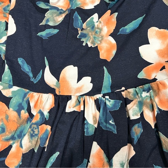 Vanilla Bay Women's Blue Floral Strapless Full Length Maxi Dress Size Medium - Picture 5 of 8